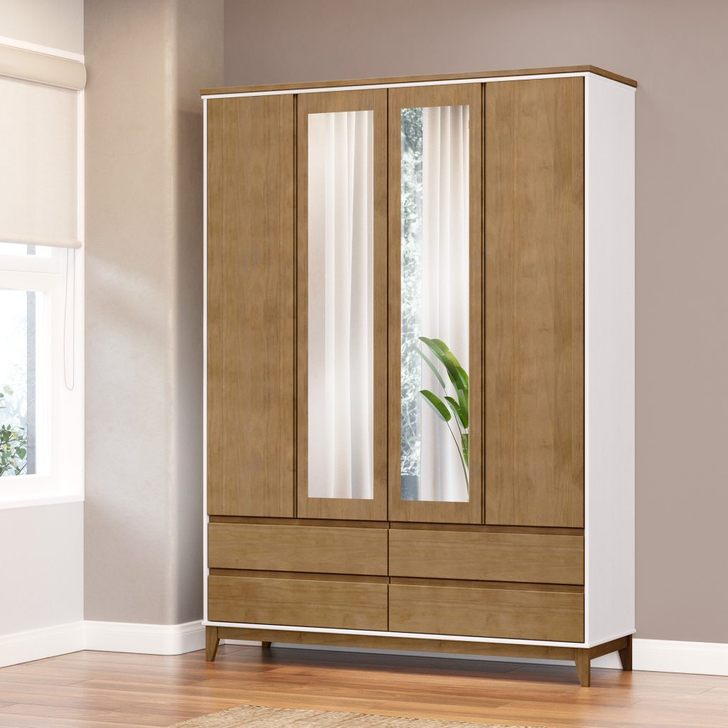 Guarda-Roupa 4 Portas 4 Gavetas