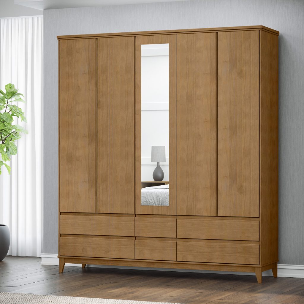 Guarda-Roupa 5 Portas 6 Gavetas