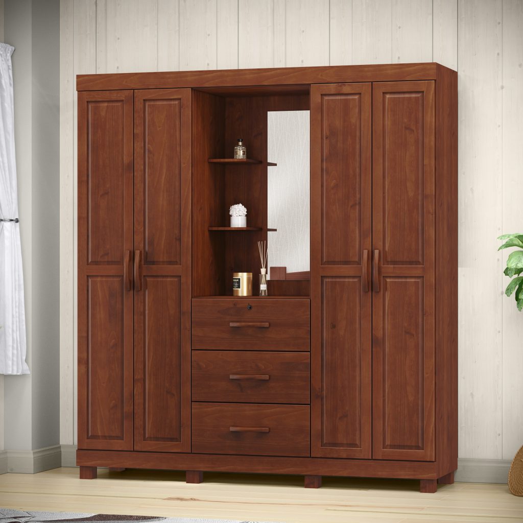 Guarda-Roupa Capela 4 Portas 3 Gavetas