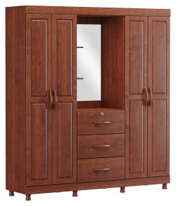 Guarda-Roupa Capela 4 Portas 3 Gavetas
