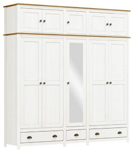 Guarda-Roupa Bipartido 10 Portas 3 Gavetas