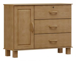 Cômoda 3 Gavetas 1 Porta