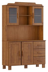 Cristaleira 4 Portas 3 Gavetas