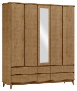 Guarda-Roupa 5 Portas 6 Gavetas