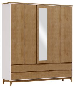 Guarda-Roupa 5 Portas 6 Gavetas