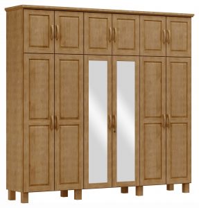 Guarda-Roupa Bipartido 12 Portas com Espelho