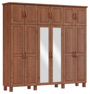 Guarda-Roupa Bipartido 12 Portas com Espelho