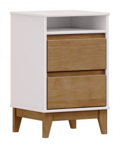 Mesa de Cabeceira 2 Gavetas com Nicho