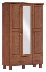 Guarda-Roupa 3 Portas 2 Gavetas com Espelho