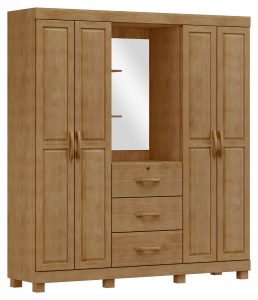 Guarda-Roupa Capela 4 Portas 3 Gavetas