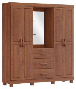 Guarda-Roupa Capela 4 Portas 3 Gavetas