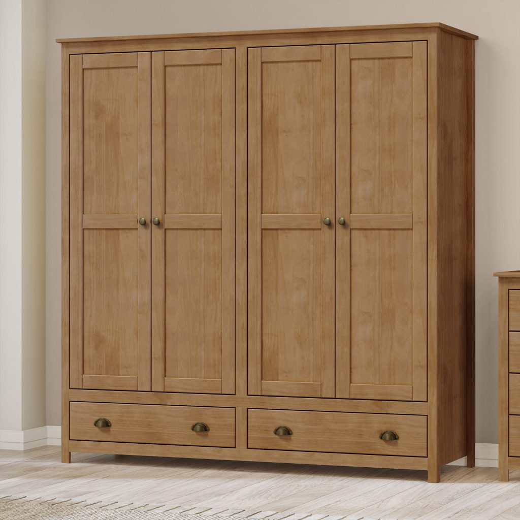 Guarda-Roupa 4 Portas + 2 Gavetas