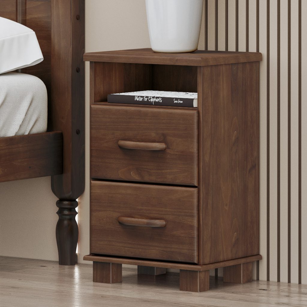 Mesa de Cabeceira 2 Gavetas com Nicho