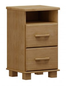 Mesa de Cabeceira 2 Gavetas com Nicho