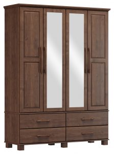 Guarda-Roupa Bipartido 4 Portas 4 Gavetas