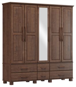 Guarda-Roupa Bipartido 5 Portas 6 Gavetas