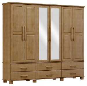 Guarda-Roupa Bipartido 6 Portas 6 Gavetas