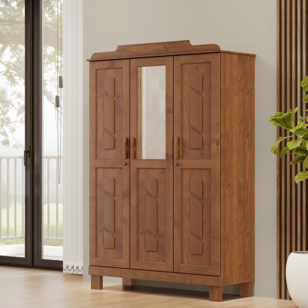 Guarda-Roupa 3 Portas com Espelho