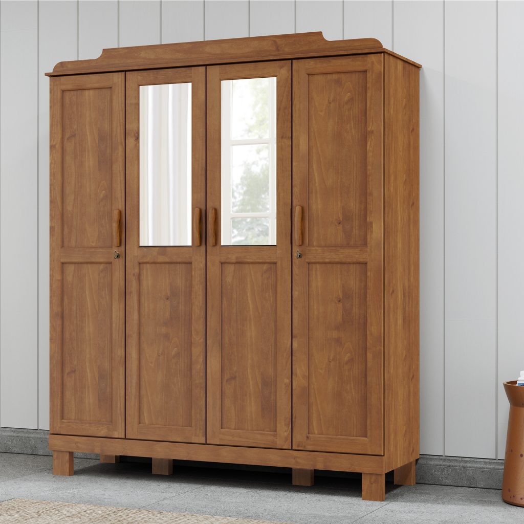 Guarda-Roupa 4 Portas com Espelhos