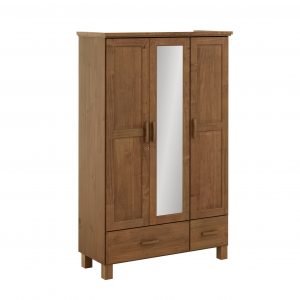 Guarda Roupa 3 Portas 2 Gavetas com Espelho