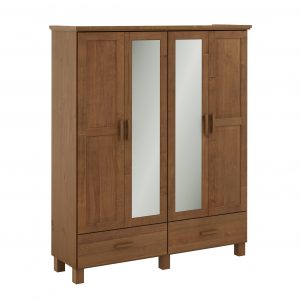 Guarda Roupa Capela 4 Portas 2 Gavetas com Espelho