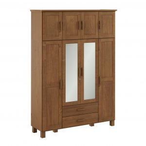 Guarda Roupa Bipartido 8 Portas 2 Gavetas com Espelho