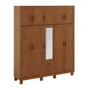 Guarda-Roupa 10 Portas 2 Gavetas com Espelho