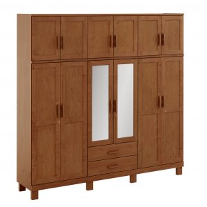 Guarda-Roupa Bipartido 12 Portas com Espelho