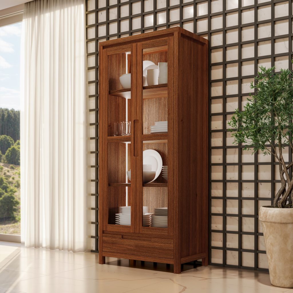 Cristaleira 2 Portas 1 Gaveta