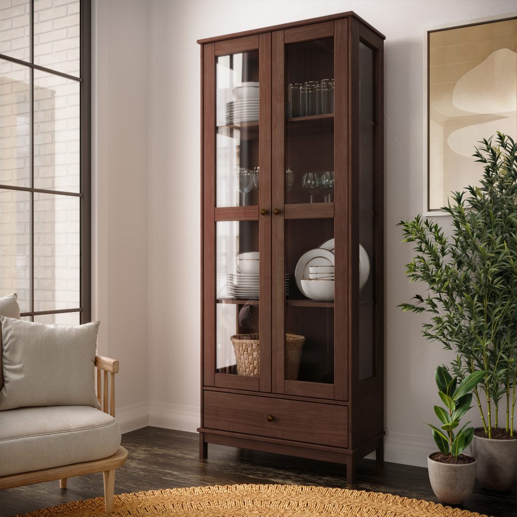 Cristaleira 2 Portas 1 Gaveta