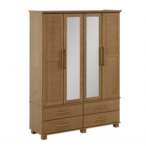 Guarda-Roupa Bipartido 4 Portas 4 Gavetas