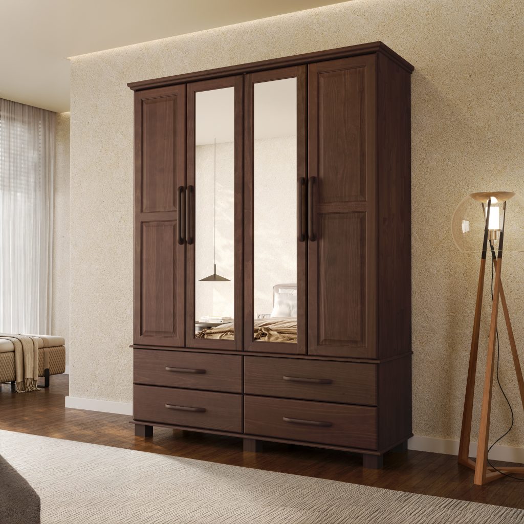 Guarda-Roupa Bipartido 4 Portas 4 Gavetas