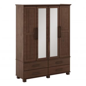 Guarda-Roupa Bipartido 4 Portas 4 Gavetas