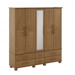 Guarda-Roupa Bipartido 5 Portas 6 Gavetas