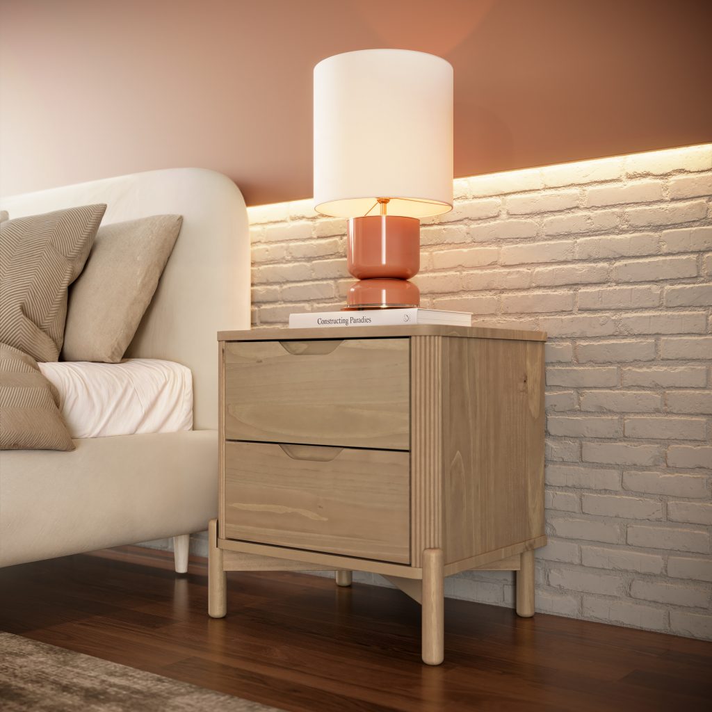 Mesa de Cabeceira 2 Gavetas