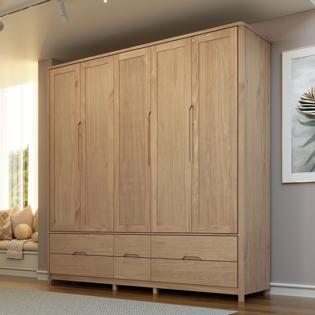 Guarda-Roupa 5 Portas 6 Gavetas