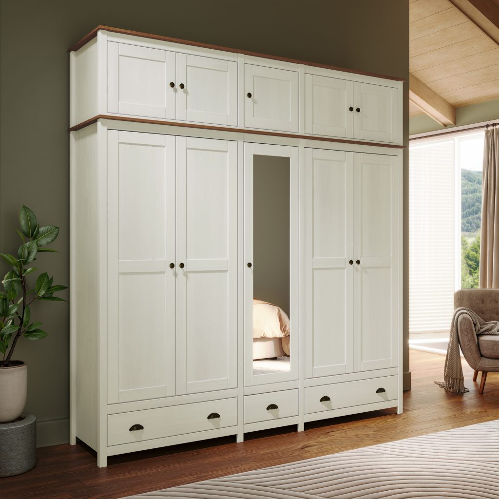 Guarda-Roupa Bipartido 10 Portas 3 Gavetas