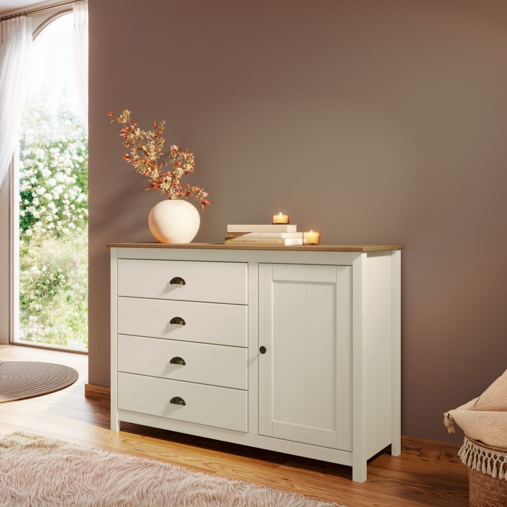 Cômoda 4 Gavetas 1 Porta